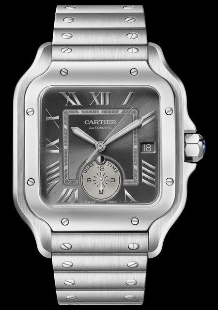 cartier santos octagon automatic movement|santos de cartier dual time.